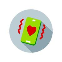 Design Illustration graphic of Love Buzz Notification icon with flat style. Suitable for UI, mobile design, web design, etc. vector