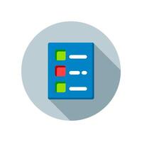 Design Illustration graphic of list to do icon with flat style. Suitable for UI, mobile design, web design, etc. vector