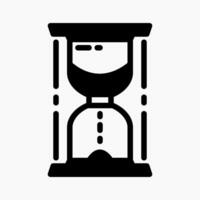 Design Illustration graphic of Hourglass icon with glyph style. Suitable for UI, mobile design, web design, etc. vector