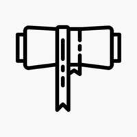 Design Illustration graphic of Ancient Scroll icon with line style. Suitable for UI, mobile design, web design, etc. vector