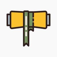 Design Illustration graphic of Ancient Scroll icon with colored outline style. Suitable for UI, mobile design, web design, etc. vector