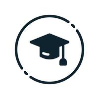 Design Illustration graphic of toga hat icon with glyph style. Suitable for UI, mobile design, web design, etc. vector
