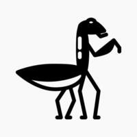 Design Illustration graphic of mantis icon with glyph style. Suitable for UI, mobile design, web design, etc. vector