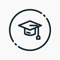 Design Illustration graphic of toga hat icon with line style. Suitable for UI, mobile design, web design, etc. vector