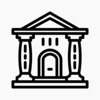 Design Illustration graphic of Museum icon with line style. Suitable for UI, mobile design, web design, etc. vector