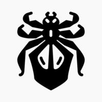 Design Illustration graphic of leaf beetle icon with glyph style. Suitable for UI, mobile design, web design, etc. vector