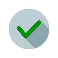 Design Illustration graphic of check mark icon with flat style. Suitable for UI, mobile design, web design, etc. vector