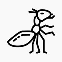Design Illustration graphic of termite icon with line style. Suitable for UI, mobile design, web design, etc. vector