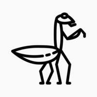 Design Illustration graphic of mantis icon with line style. Suitable for UI, mobile design, web design, etc. vector