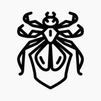 Design Illustration graphic of leaf beetle icon with line style. Suitable for UI, mobile design, web design, etc. vector