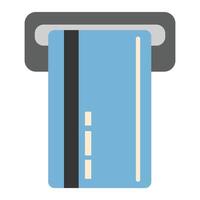 insert a credit card into an ATM machine vector