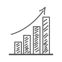 Finance business growth arrow and graph chart, Business line arrow, improvement, business strategy vector