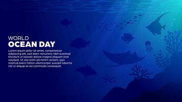 World Ocean Day Background vector