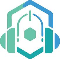 Minimal Abstract Tech Icon Futuristic Example Futuristic Design Example vector