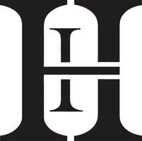 Clean Monogram Minimal H Icon Design Art of Subtlety vector