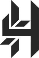 Abstract H Icon Tech Inspiration Power of Geometric H vector