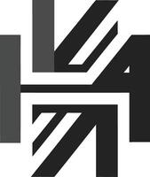 Abstract H Icon Modern Tech Vision vector