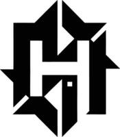 Abstract H Icon Geometric Form Tech Icons Evolution vector