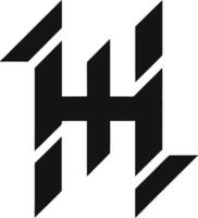 Abstract H Icon Modern Tech Lookbook Designs Impact vector