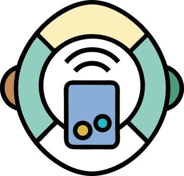 moderno ultra mínimo tecnología logo Mira variante explorador Mira variantes vector