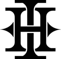 Clean Monogram H Shape Design Minimalist Perfection vector