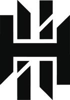 Abstract H Icon Modern Tech Design Set Experience vector
