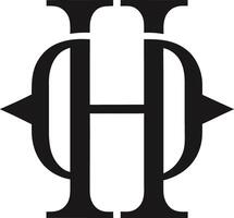 Clean Monogram H Shape Minimalist Concept Simplicity Redefined vector
