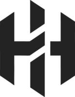 Abstract H Icon Geometric Icon Option Tech Style Evolving vector