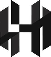 Abstract H Icon Tech Design Concept New Design Paradigm vector