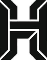 Abstract H Icon Tech Design Geometric H New Perspective vector