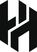 Abstract H Icon Modern Tech Concept Geometric H Innovation Core vector