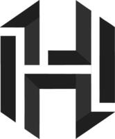 Abstract H Icon Geometric H Visionary Tech Design vector