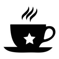 Coffee cup icon. Coffee cup icon isolated on a white background. Black cup modern graphic art simple logotype design. Simple illustration. eps 10 vector