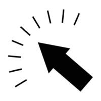 Arrow icon. Black arrow cursor isolated on white background. Computer mouse neon websites isolated black arrow icons. Arrow illustration. vector