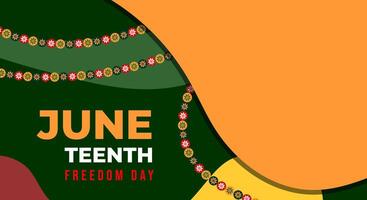 Juneteenth Freedom Day. Background design with flower circle ornaments for speech, ads, annual events on June 19 vector