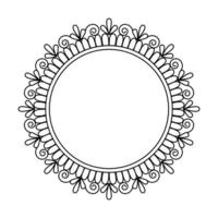 Timeless Swirl Patterns Mandala for Coloring Book Page vector