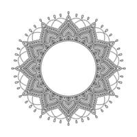Mystical Circular Universe Mandala for Coloring Book Page vector