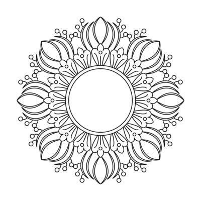Timeless Ornament Mandala for Coloring Book Page