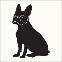 silhouette of a Boston Terrier, Small Breed vector