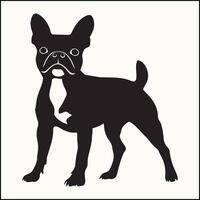 Boston Terrier Silhouette, Cute Dog vector