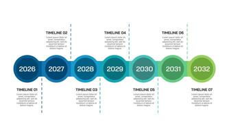 Timeline Infographic 7 Steps to Business Success. Presentation, Information, Plan and Strategy. vector