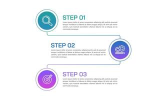 Infographic roadmap design template. Business timeline 3 steps to success. Presentation, Milestone, Annual report, data and information. vector