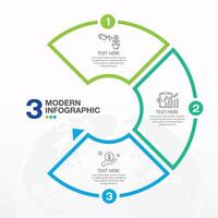 Infographic template with 3 steps. vector