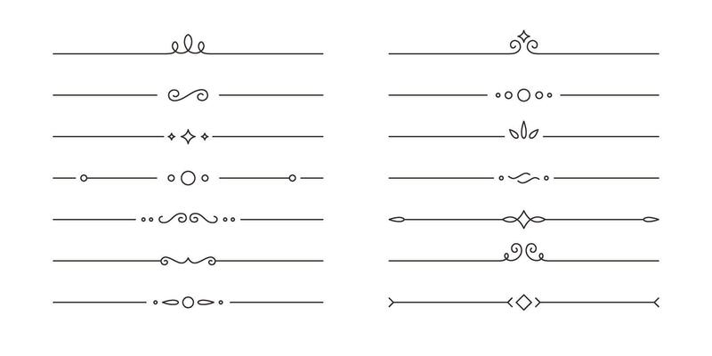 Collection of Decorative Line Dividers