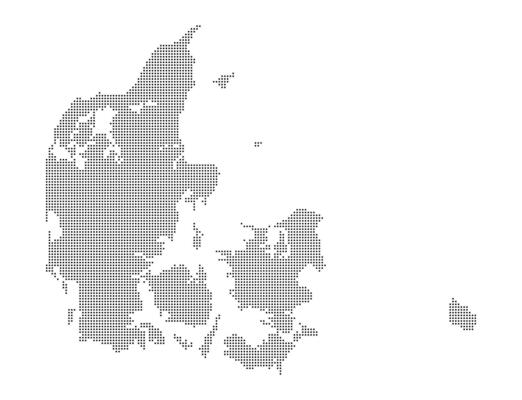 Dotted Map of Denmark