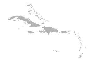 Dotted Map of the Caribbean vector