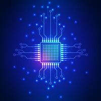 Futuristic technology circuit design for digital AI artificial intelligence networks and electronic background. vector