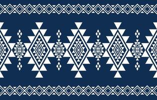 Native pattern. Embroidery ethnic fabric abstract white and blue background concept. Design for handcraft ikat motif ornament. vector