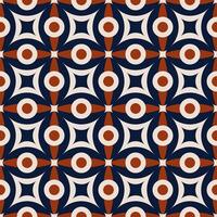 Colorful abstract geometric pattern. Retro abstract geometric shape on square grid seamless pattern. Abstract geometric pattern use for fabric, textile, home decoration elements, upholstery. vector