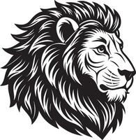 Lion Head Silhouette Facing Forward with Intensity vector